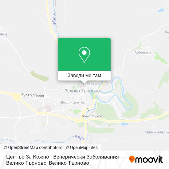 Център За Кожно - Венерически Заболявания Велико Търново карта