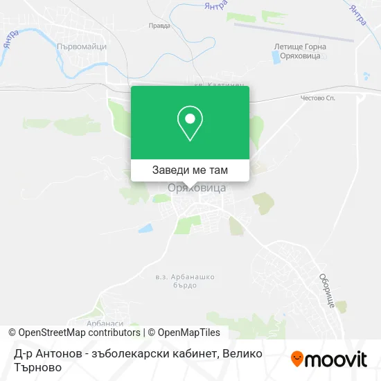 Д-р Антонов - зъболекарски кабинет карта