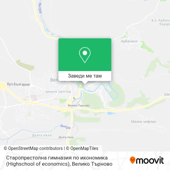Старопрестолна гимназия по икономика (Highschool of economics) карта