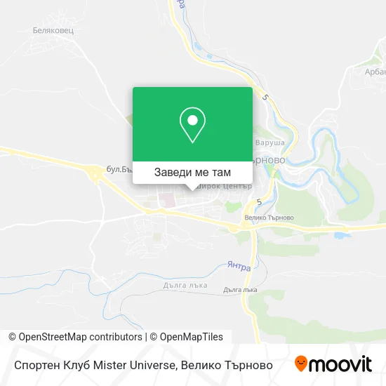 Спортен Клуб Mister Universe карта