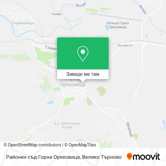 Районен съд-Горна Оряховица карта