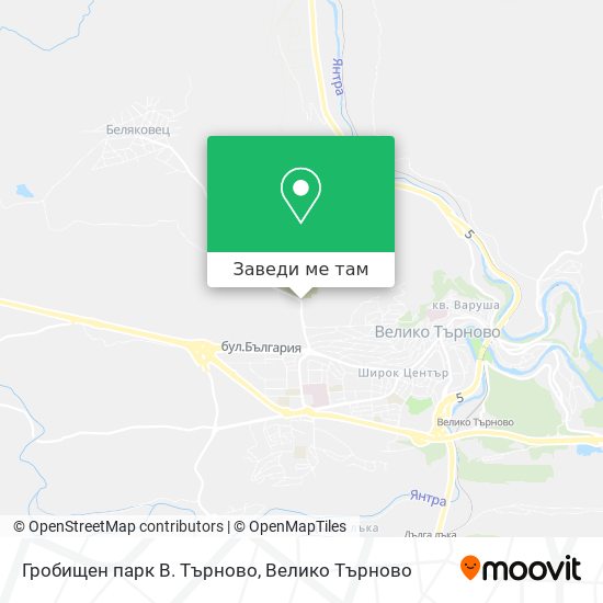 Гробищен парк В. Търново карта