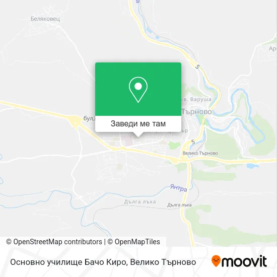 Основно училище  Бачо Киро карта