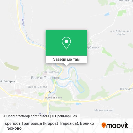 крепост Трапезица (krepost Trapezica) карта