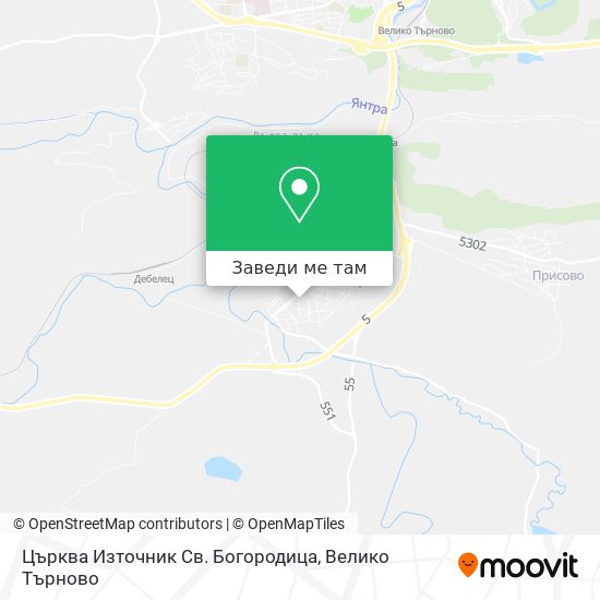 Църква Източник Св. Богородица карта