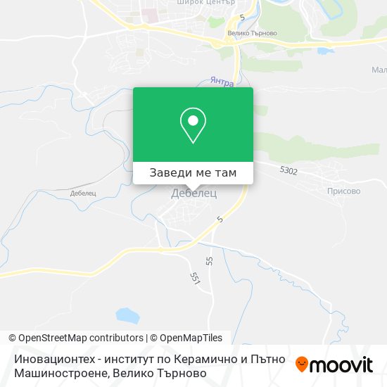 Иновационтех - институт по Керамично и Пътно Машиностроене карта