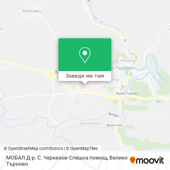 МОБАЛ Д-р. С. Черкезов-Спешна помощ карта