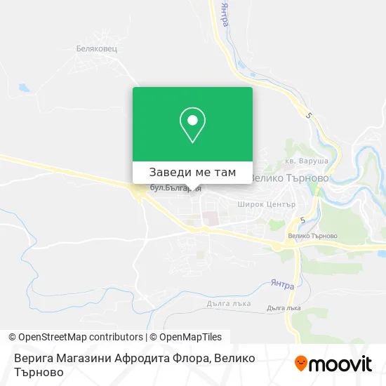 Верига Магазини Афродита Флора карта
