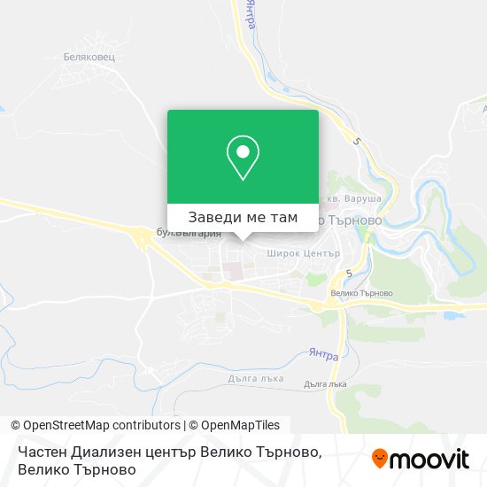 Частен Диализен център Велико Търново карта