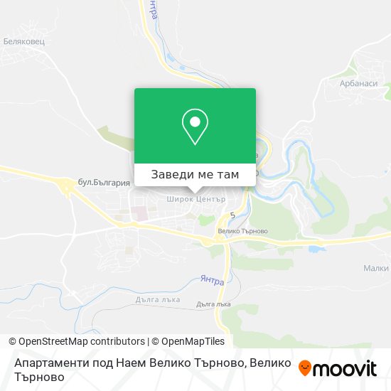 Апартаменти под Наем Велико Търново карта