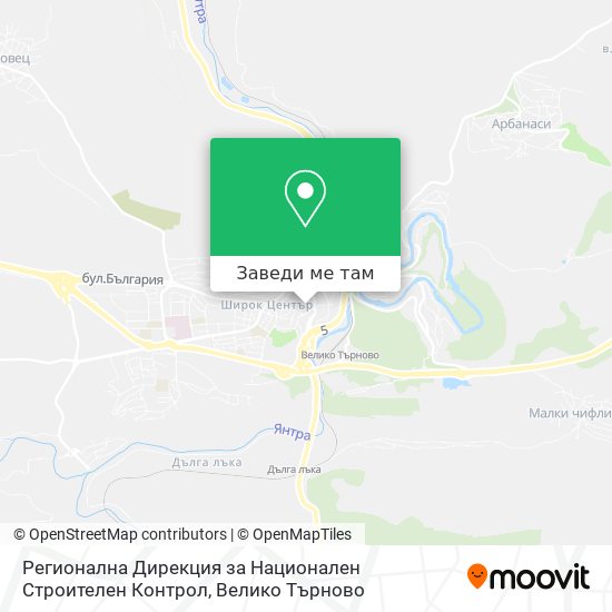 Регионална Дирекция за Национален Строителен Контрол карта