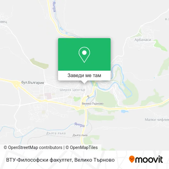 ВТУ-Философски факултет карта
