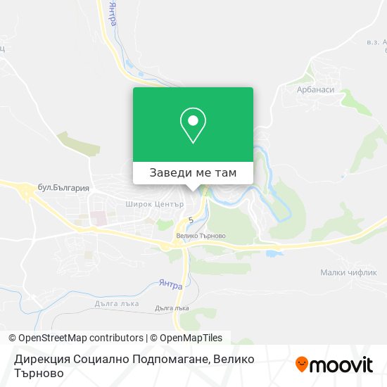 Дирекция Социално Подпомагане карта