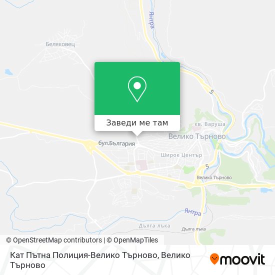 Кат Пътна Полиция-Велико Търново карта