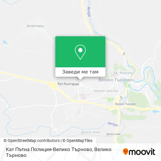 Кат Пътна Полиция-Велико Търново карта