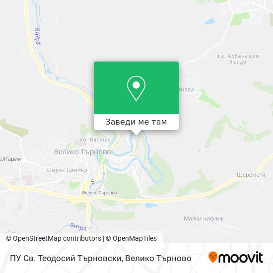 ПУ Св. Теодосий Търновски карта
