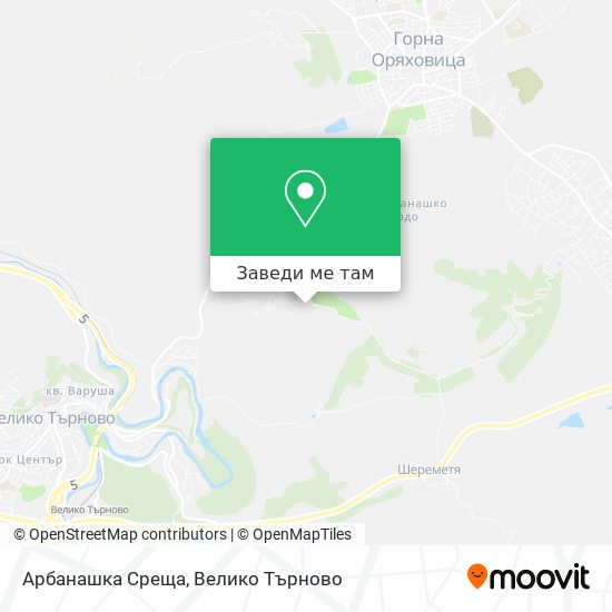 Арбанашка Среща карта