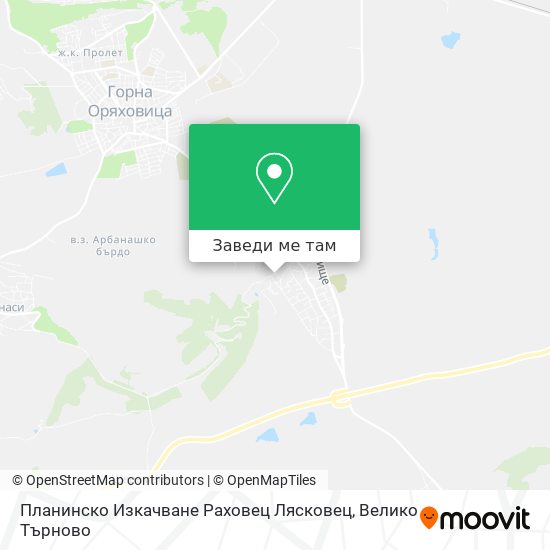 Планинско Изкачване Раховец Лясковец карта