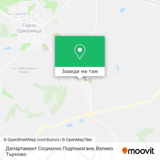 Департамент Социално Подпомагане карта