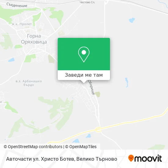 Авточасти ул. Христо Ботев карта