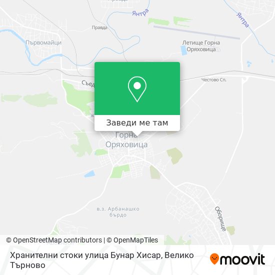 Хранителни стоки улица Бунар Хисар карта