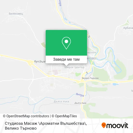 Студиоза Масаж \Ароматни Вълшебства\ карта