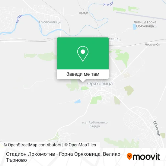 Стадион Локомотив - Горна Оряховица карта