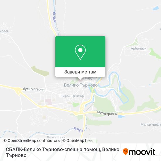 СБАЛК-Велико Търново-спешна помощ карта