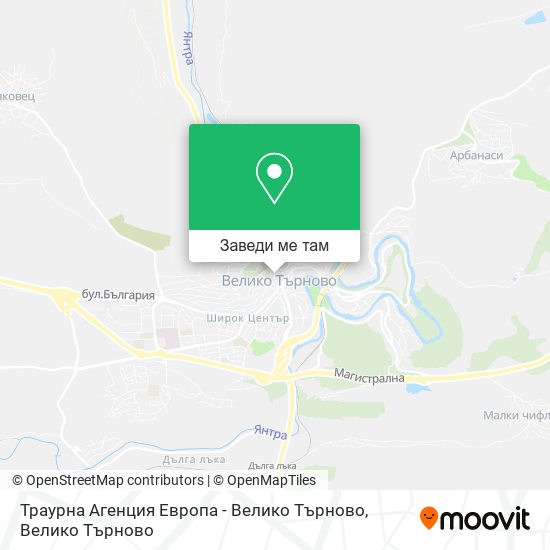 Траурна Агенция Европа - Велико Търново карта