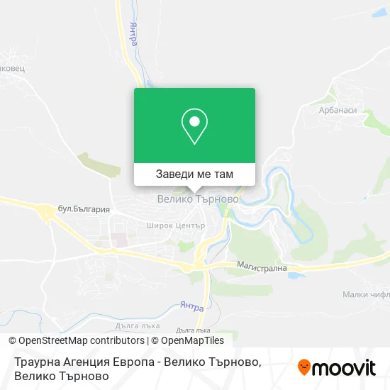 Траурна Агенция Европа - Велико Търново карта