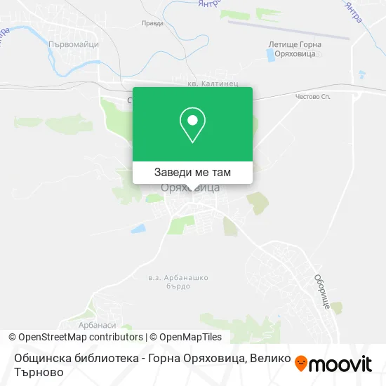 Общинска библиотека - Горна Оряховица карта