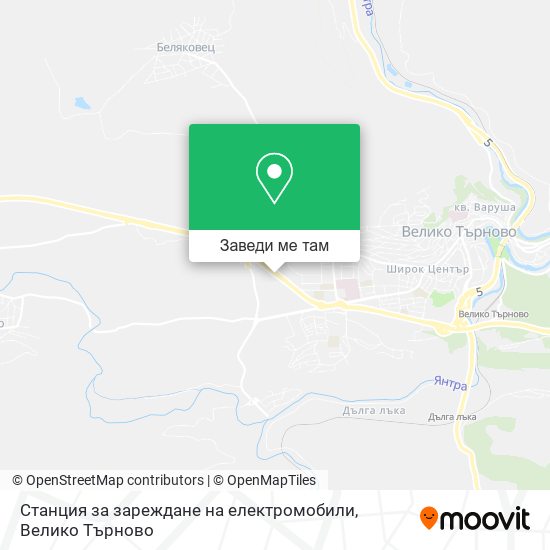 Станция за зареждане на електромобили карта