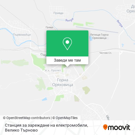 Станция за зареждане на електромобили карта