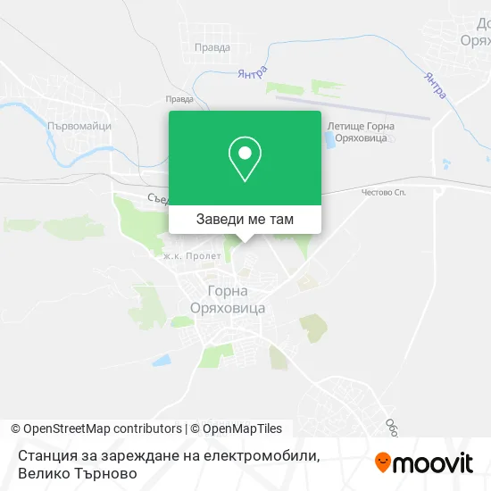 Станция за зареждане на електромобили карта