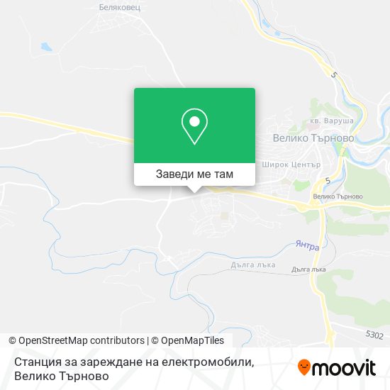 Станция за зареждане на електромобили карта