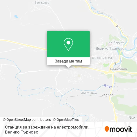 Станция за зареждане на електромобили карта