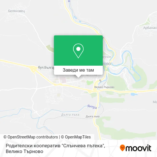 Родителски кооператив "Слънчева пътека" карта