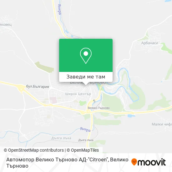 Автомотор Велико Търново АД-"Citroen" карта