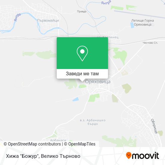 Хижа "Божур" карта