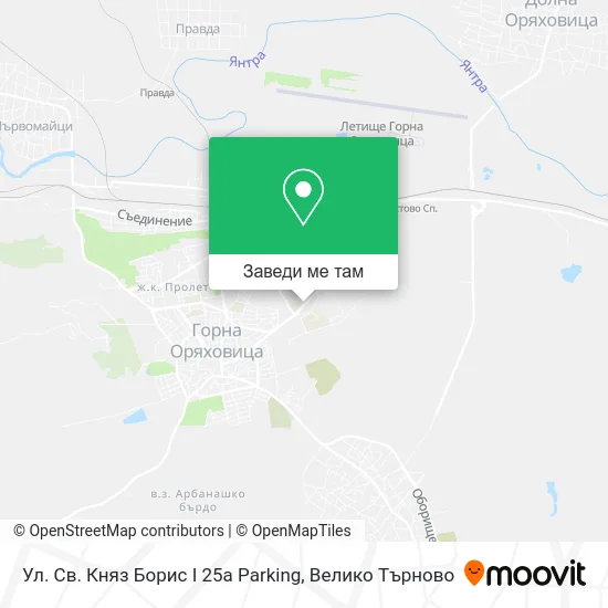 Ул. Св. Княз Борис I 25а Parking карта