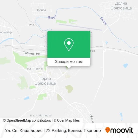 Ул. Св. Княз Борис І 72 Parking карта