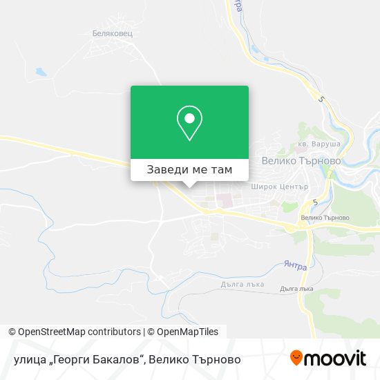 улица „Георги Бакалов“ карта