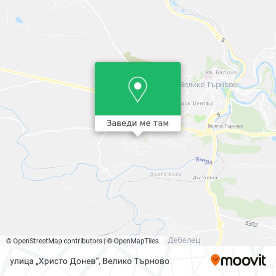 улица „Христо Донев“ карта