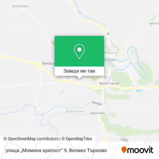 улица „Момина крепост“ 9 карта