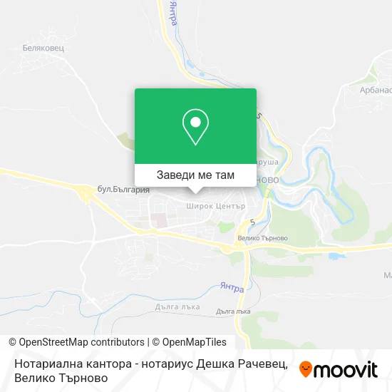 Нотариална кантора - нотариус Дешка Рачевец карта
