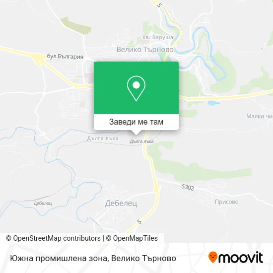 Южна промишлена зона карта