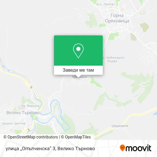 улица „Опълченска“ 3 карта