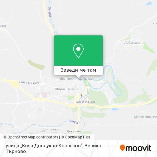 улица „Княз Дондуков-Корсаков“ карта