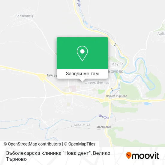 Зъболекарска клиника "Нова дент" карта