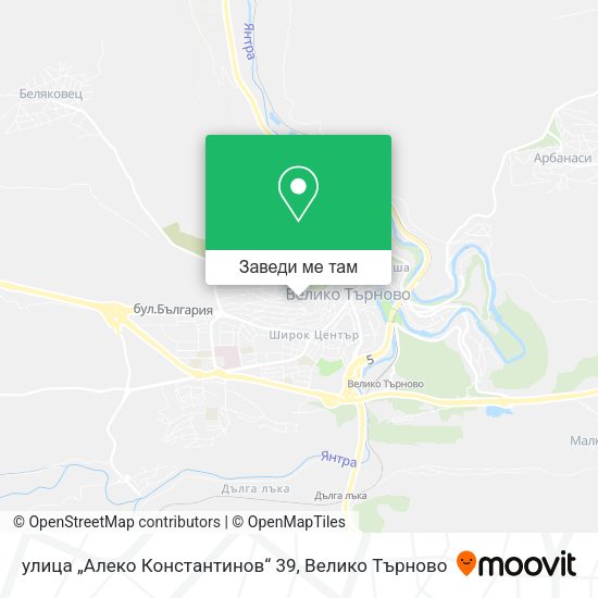 улица „Алеко Константинов“ 39 карта